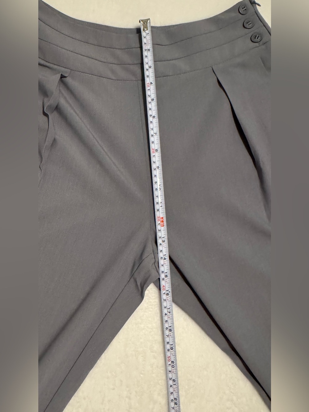NEW CIDER Women’s Gray Tapered Trousers High Waist Lightweight Size L - Picture 9 of 9